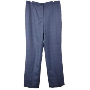 Pendleton Vintage Blue Glen Plaid Wool High Rise Flat Front Straight Leg Trouser